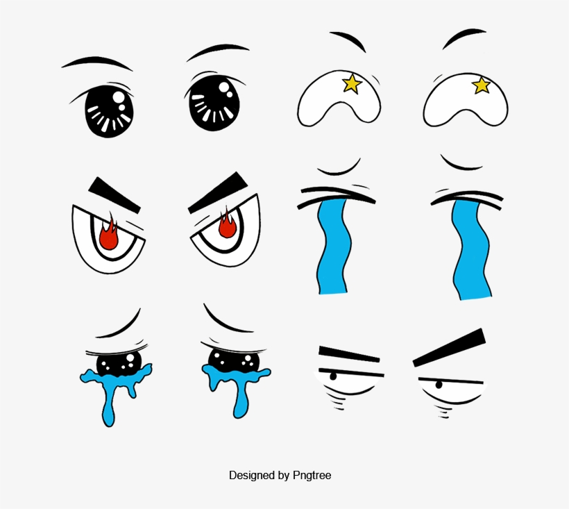 Cartoon Eye Collection Element, Big Eyes, Cross Eye, - Portable Network Graphics, transparent png download