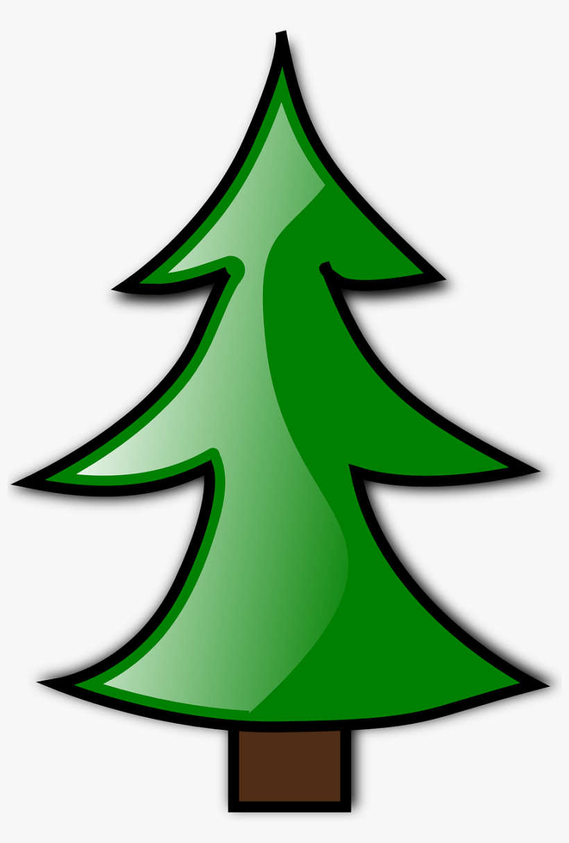 Watercolor Pine Spruce Forest Wood - Green Christmas Tree Cartoon, transparent png download