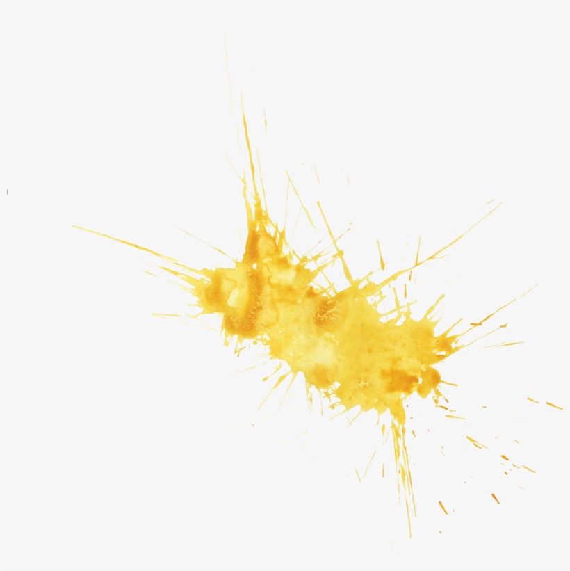 Yellow Paint Splash Png Download - Watercolor Painting, transparent png download