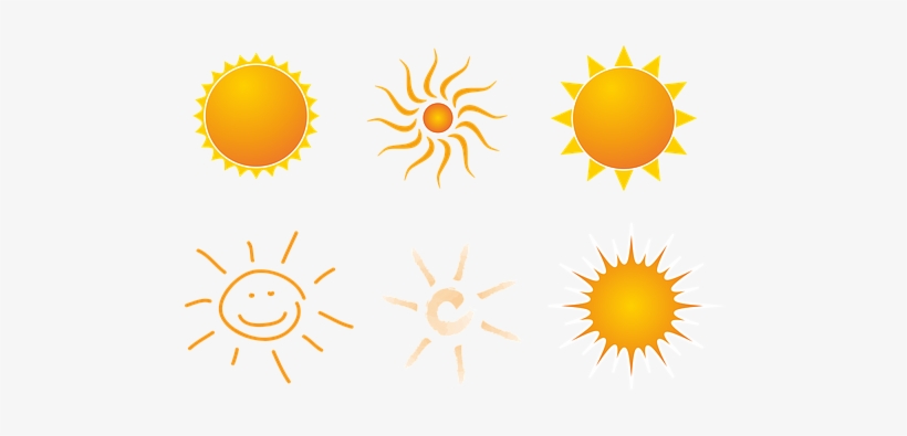 Sun, Rays, Summer, Sunbeam, Radiation - Sonne Mit 12 Strahlen, transparent png download