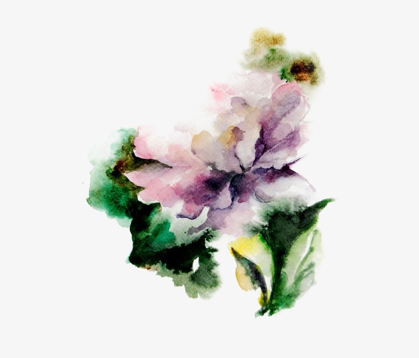 Watercolor Flowers Background Png - Watercolor Islamic Background Png, transparent png download