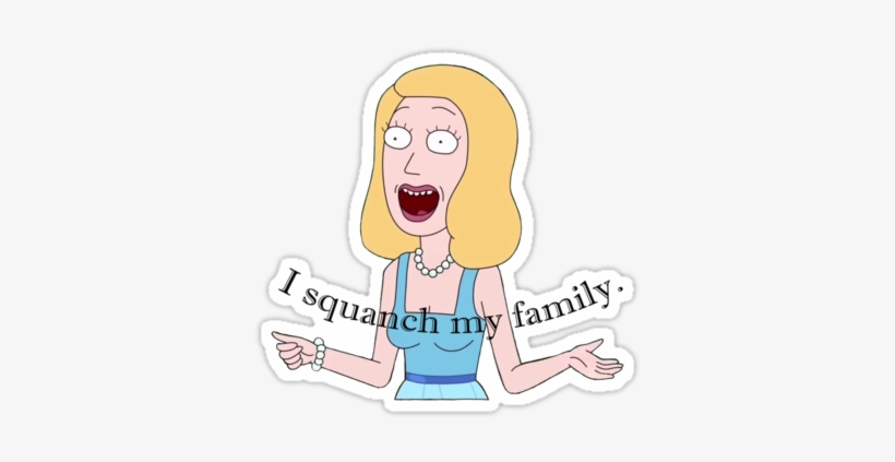 Rick And Morty Squanch My Family" Stickers By Lovecooks - My Family Doctor Paperback English 1st Edition, transparent png download