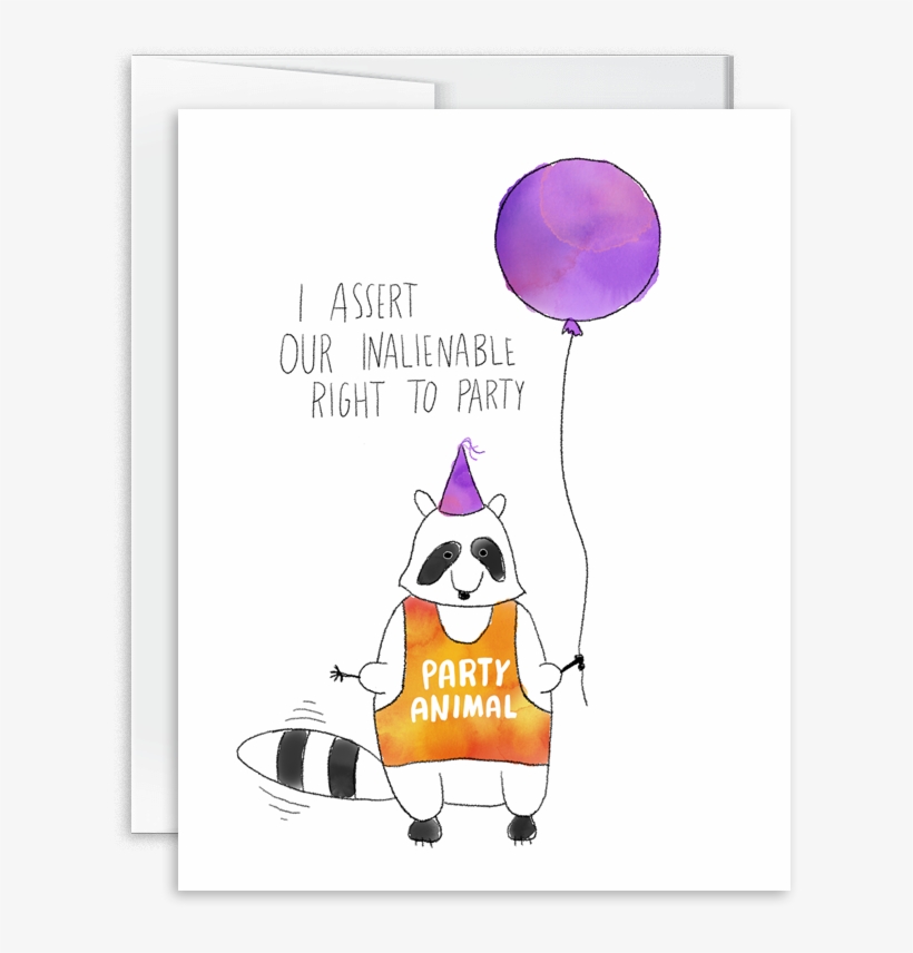 I Assert Our Inalienable Right To Party Watercolor - Balloon, transparent png download
