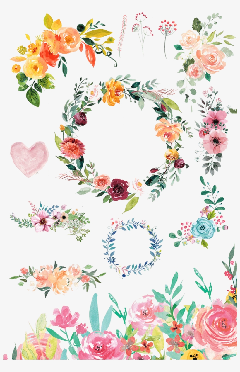 Download Amazing High-quality Latest Png Images Transparent - Watercolor-herbstblumenwreath-brautparty Karte, transparent png download