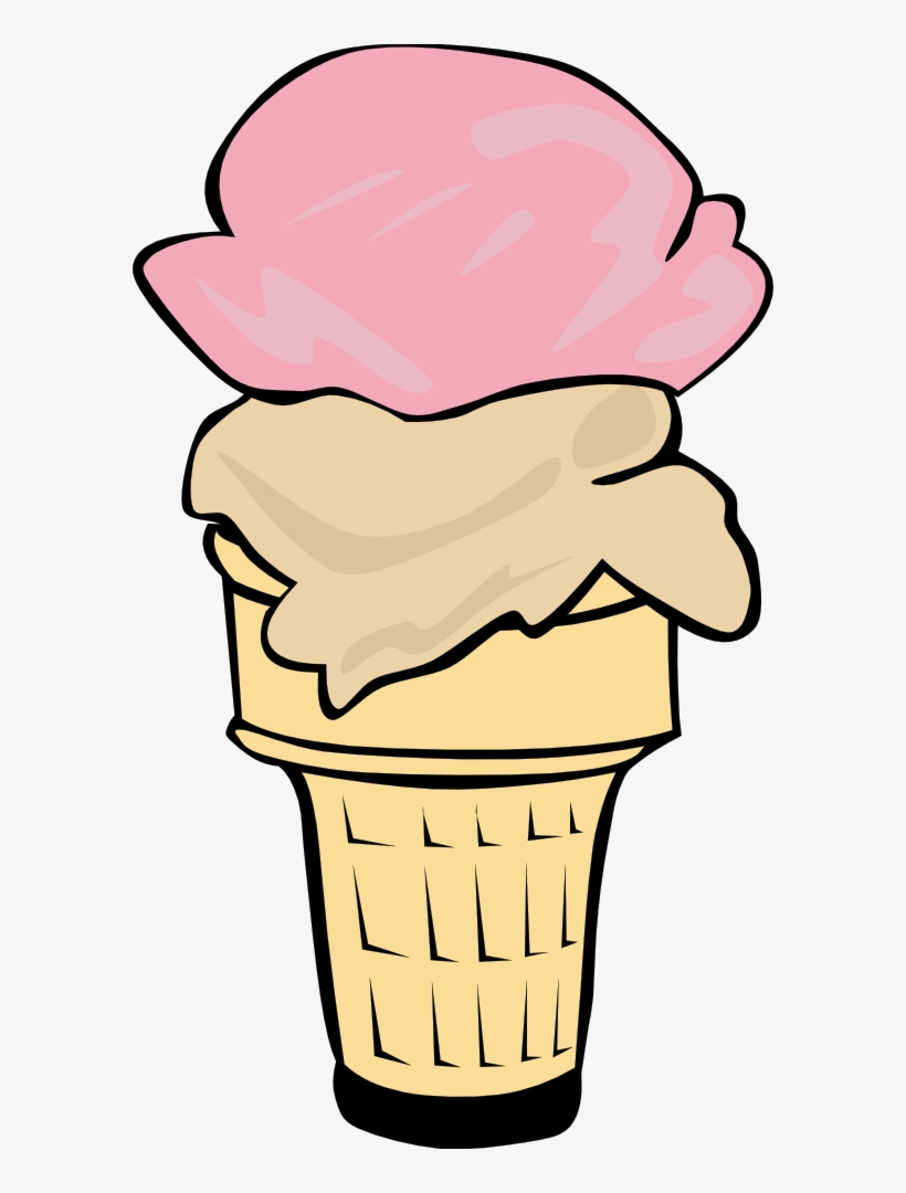 Clipart Food Ice Cream - Ice Cream Cone Clip Art, transparent png download