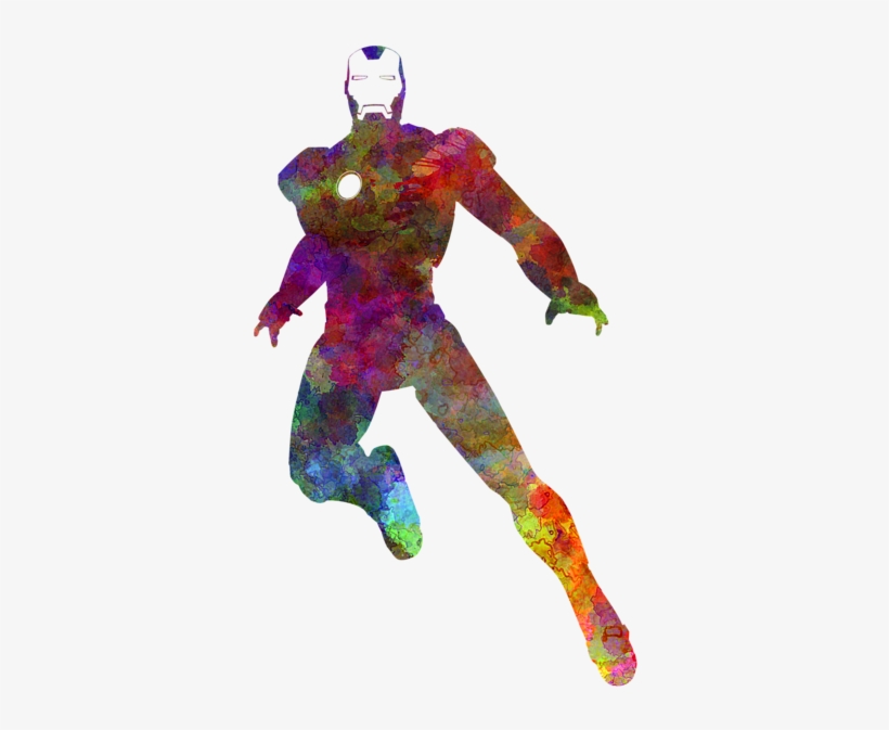 Bleed Area May Not Be Visible - Iron Man 02 In Watercolor, transparent png download