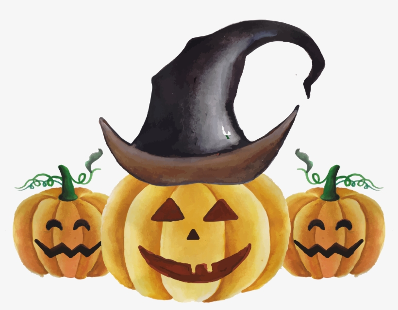 Vector Pumpkins Watercolor - Watercolor Painting, transparent png download