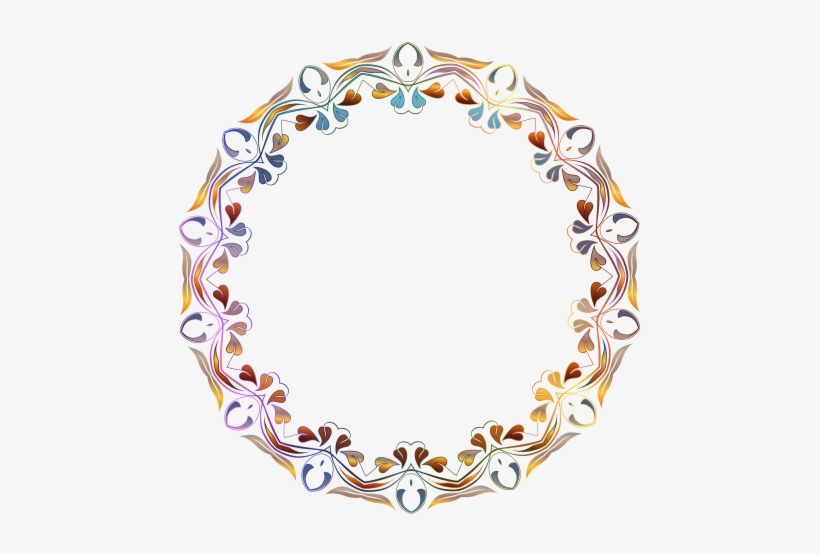 Flower Border Frame Png Image - Moldura Passarinhos Png, transparent png download