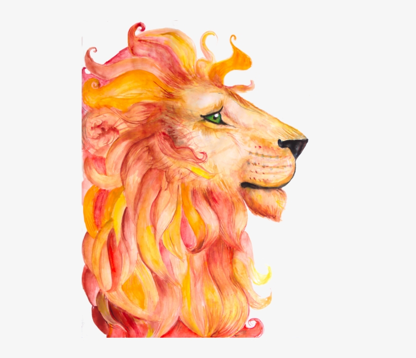 Line Lion Medium - Canvas, transparent png download