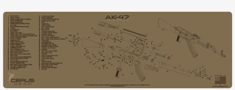 Ak-47 Schematic Rifle Promat - Atlas, transparent png download