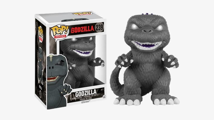 Black & White 6” Super Sized Pop Vinyl Figure - Funko Pop Godzilla 6" Vinyl Figure, transparent png download