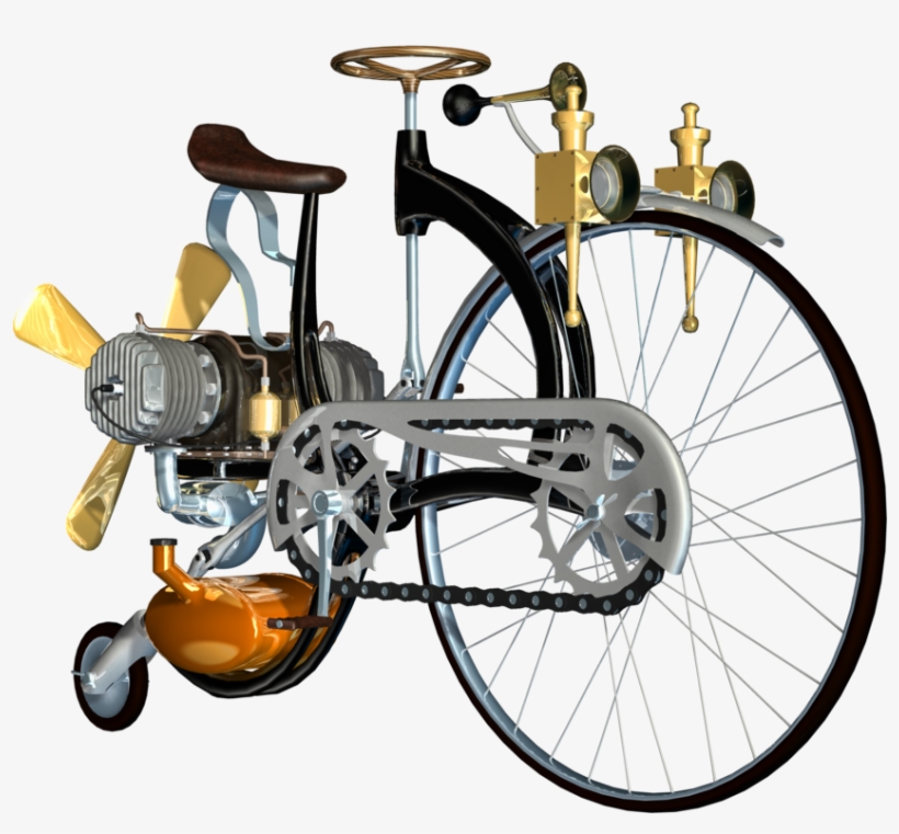 Bike Png Stock By Roy D On - Steampunk Art Png Transparent, transparent png download