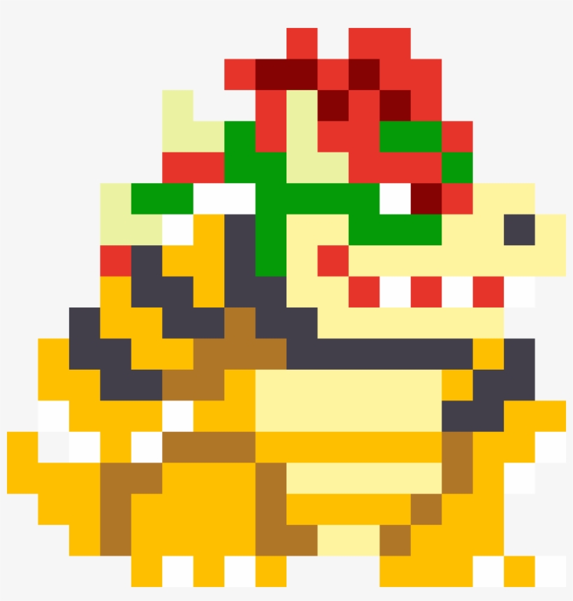 8 Bit Bowser Png - Pixel Bowser Mario Maker, transparent png download