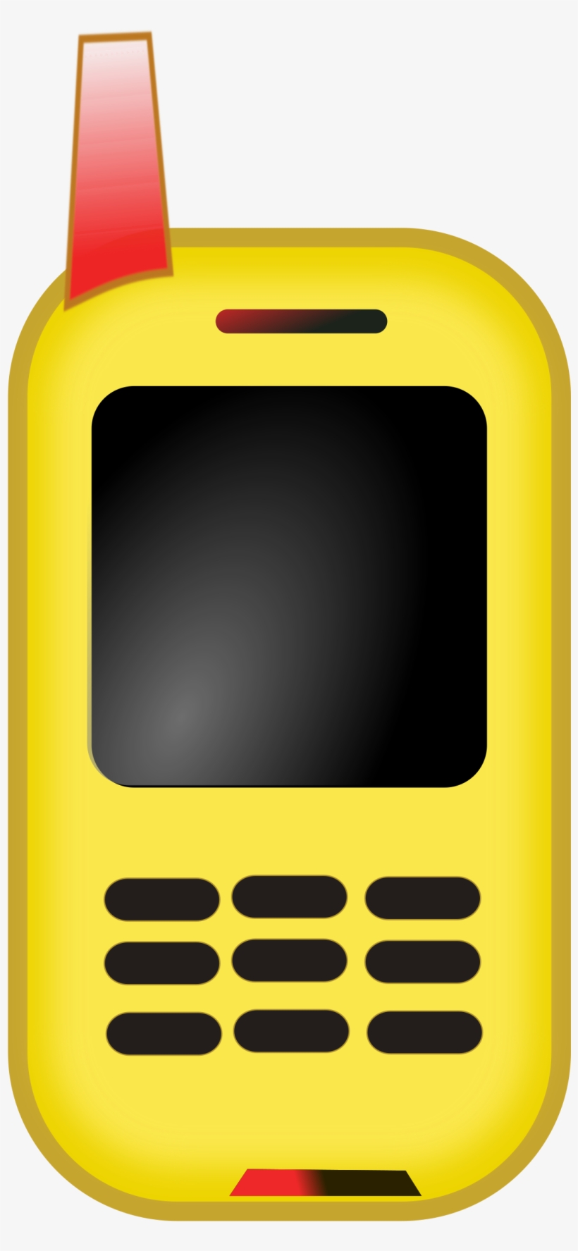 Yellow Phone Cliparts - Mobile Phone Clip Art, transparent png download