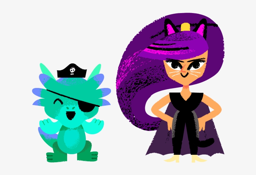 Nazboo The Dragon And Zeta The Sorceress Halloween - Zeta The Sorceress, transparent png download