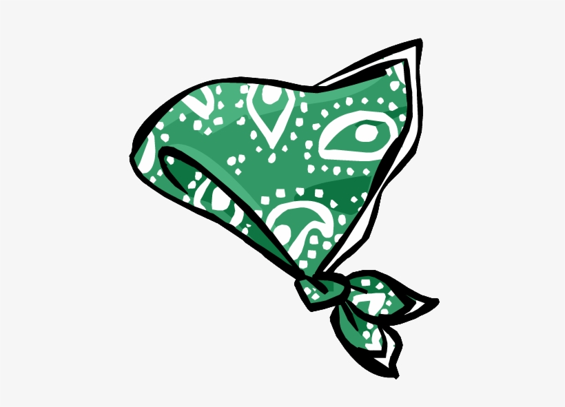 Green Paisley Bandana Clothing Icon Id 1005 - Kerchief, transparent png download