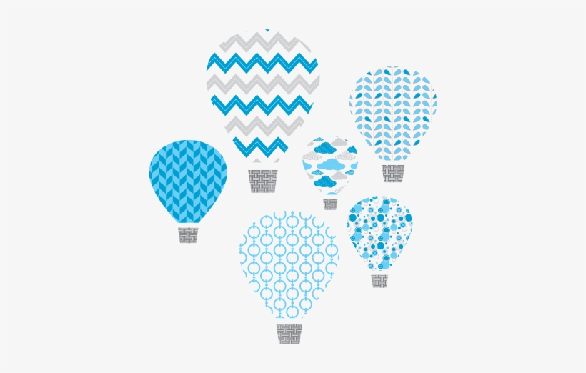 Hot Air Balloon Blue Textstyles Decals - Hot Air Balloon Blue, transparent png download