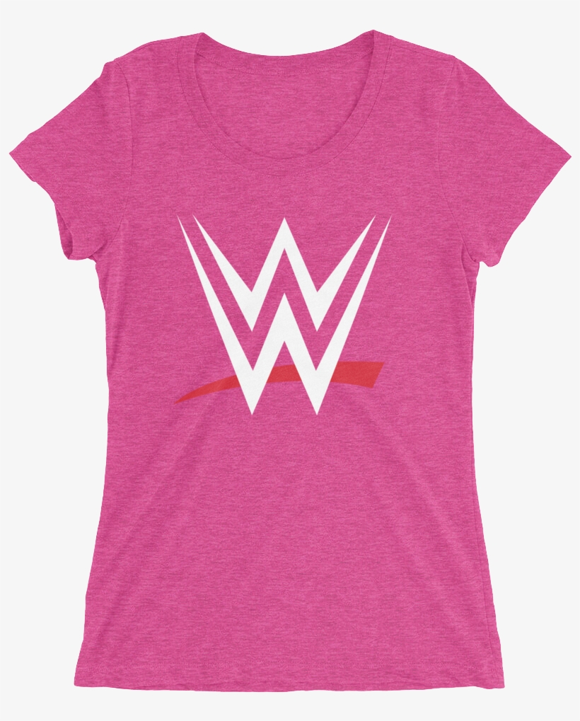 Wwe Logo Women's Tri Blend T Shirt - Women's All Star Vertigo Triblend - Purple Triblend, transparent png download