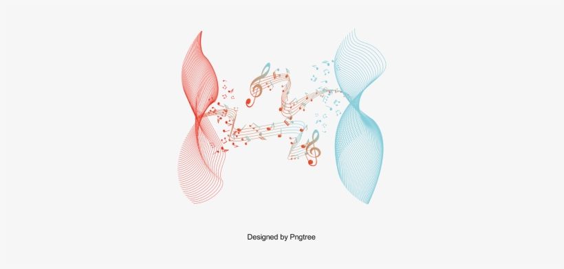 Cartoon Geometric Curve Sound Wave Music Character, - Curve, transparent png download