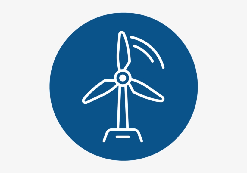 Map Icon - Wind Energy Icon Blue, transparent png download