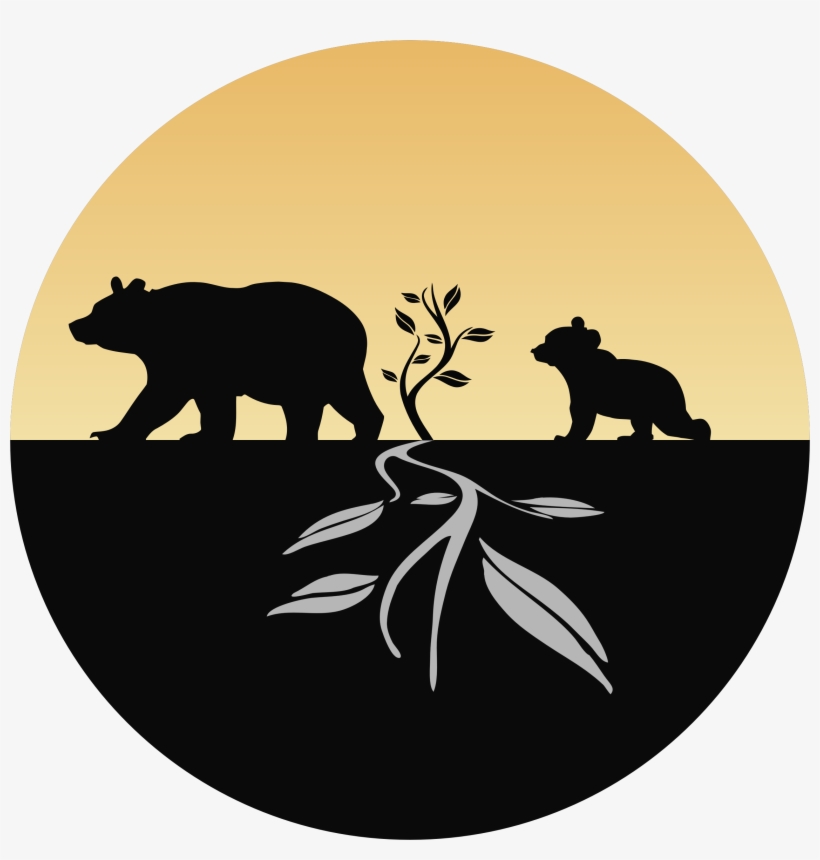 Bear With Cubs Logo Clipart - Bear And Cub Logo, transparent png download