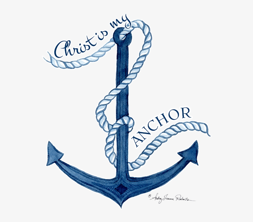 Click And Drag To Re-position The Image, If Desired - Jesus Christ Is My Anchor Nautical Round Ornament, transparent png download