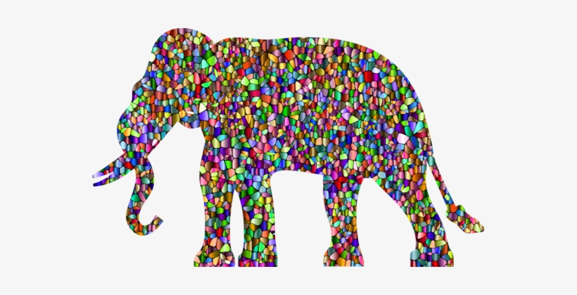 Elephants Modern Art Computer Icons Painting - Elephant Silhouette No Background, transparent png download