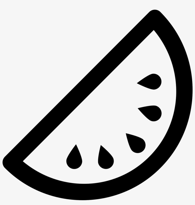 There Is Half A Circle With The Round Part On The Left - Sandia En Blanco Y Negro, transparent png download