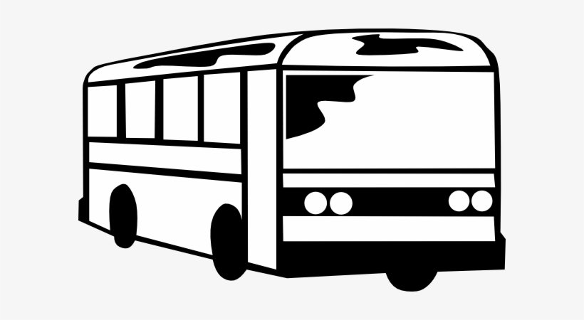 Bus Clip Art At Clker - Bus Clipart Black And White, transparent png download