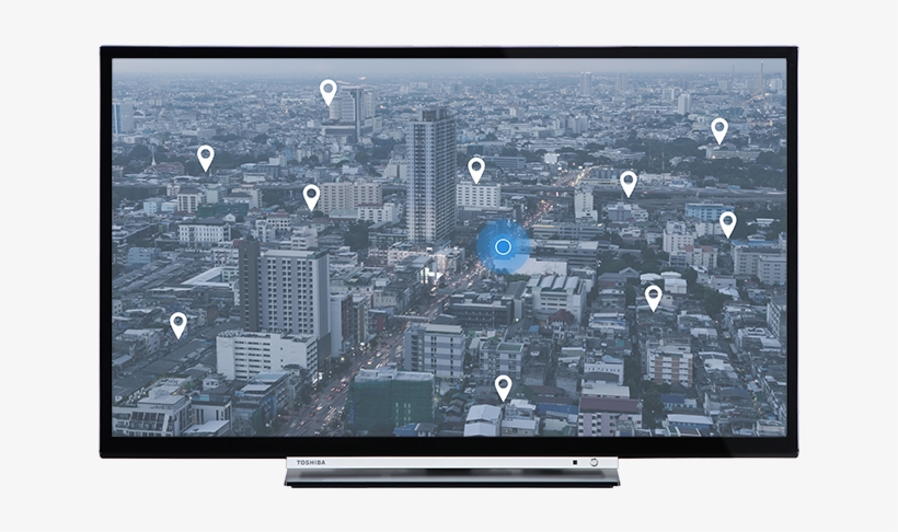 32" Toshiba Hd Ready Tv Front - Toshiba 32w3753db 81.3 Cm (32inch ) Led-lcd Tv - 16:9, transparent png download