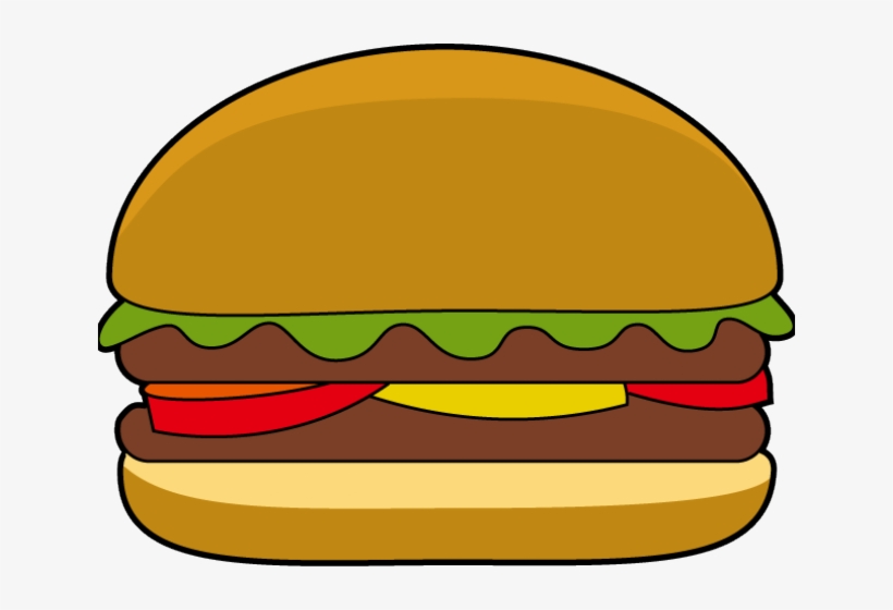 Hamburgers Clipart Easy - Hamburger Clipart, transparent png download
