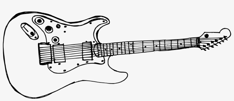 Free Download - Guitar Drawings Electric, transparent png download