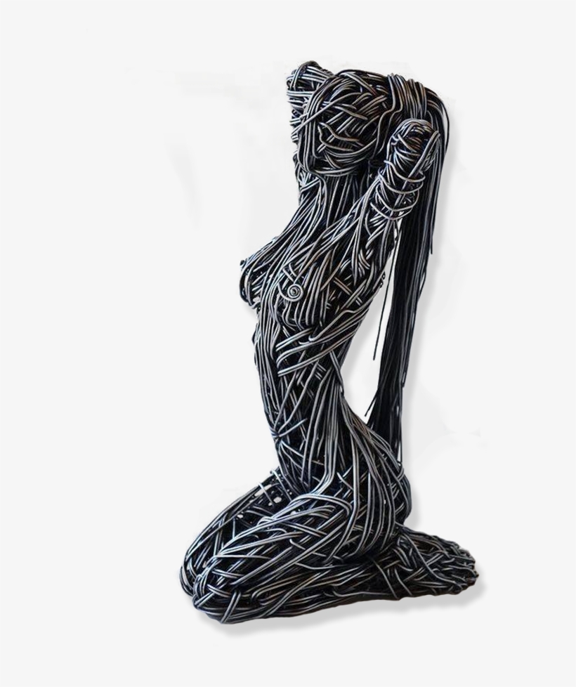 Ceramic - Escultura De Alambre De Cuerpo Humano, transparent png download