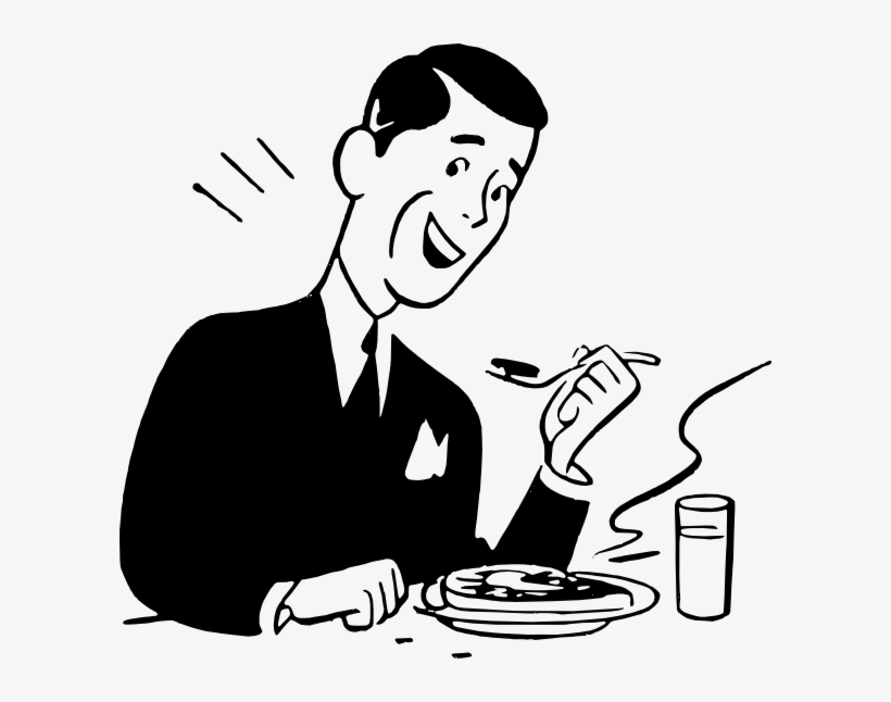 How To Set Use Man Eating Steak Clipart, transparent png download