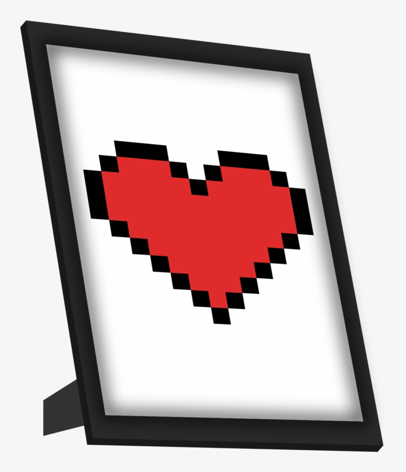 Online Shopping Framed Art Prints & Brand Merchandise - Heart Pixel, transparent png download