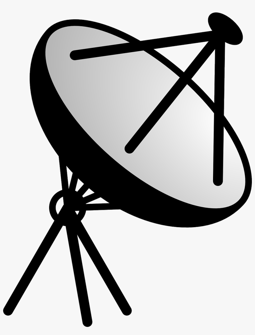 Simple Parabolic Antenna Dish Clip Art At Clker - Dish Antenna Clip Art, transparent png download