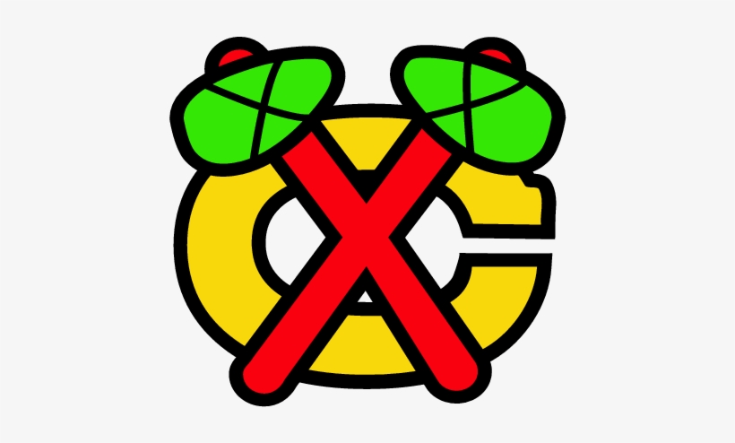 Chicago Cub Logo Download - Black And White Chicago Blackhawks Logo, transparent png download