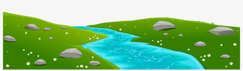 Jpg Library Library Drawing Nature Creek - Rivers Clipart, transparent png download