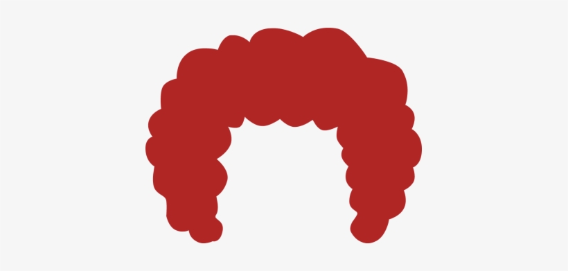 red wig transparent background