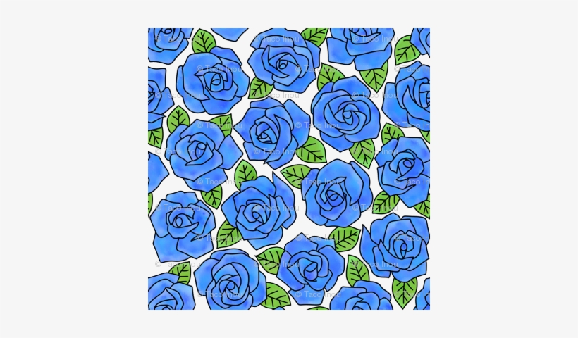 Dense Rose Watercolor Blue - Garden Roses, transparent png download
