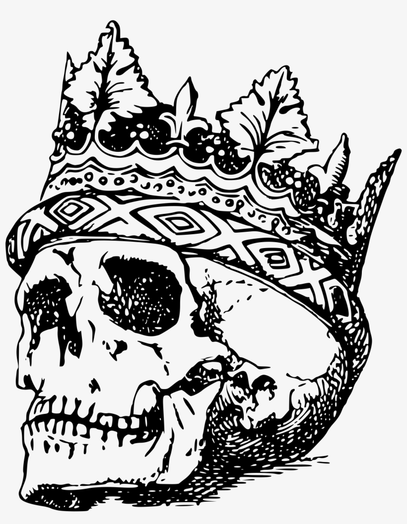 Clipart Skull Wearing Big Image Png - Skull Wearing A Crown, transparent png download
