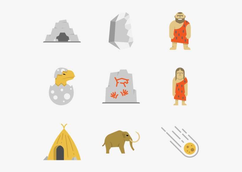 Prehistoric Age Collection - Prehistoric Flat Icon, transparent png download