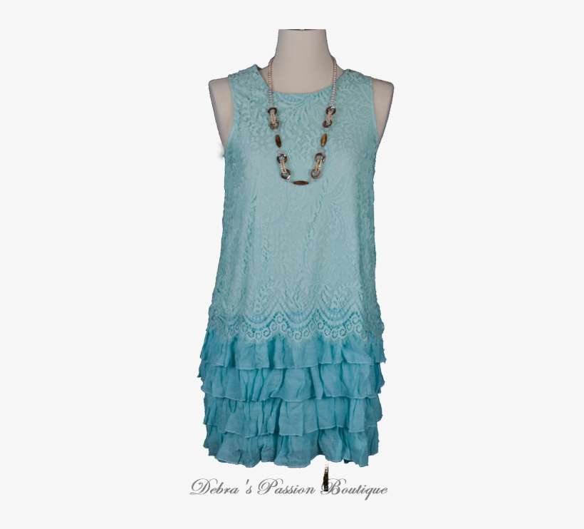 Shabby Chic Eyelash Lace Ruffle Dress - Dress, transparent png download