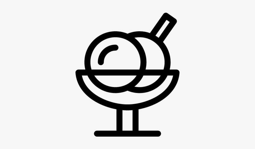 Ice Cream Balls On Cup Vector - Ice Cream Ball Logos, transparent png download