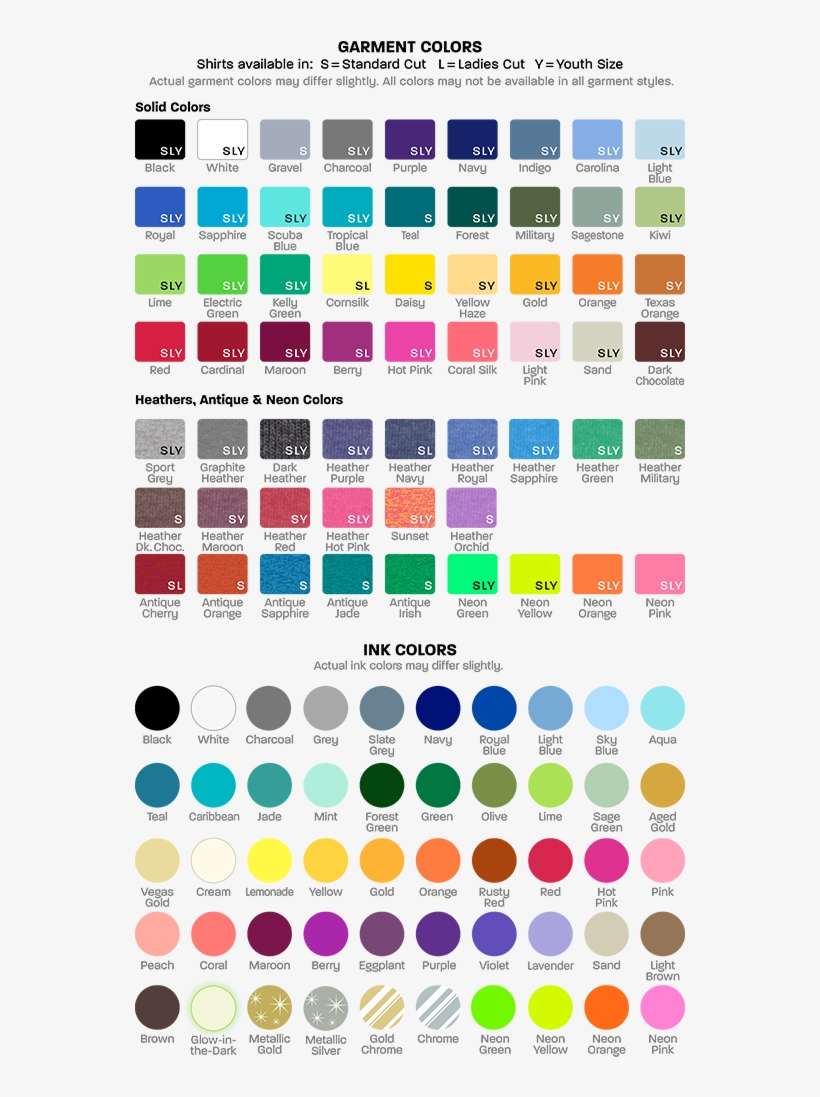Download Garment & Ink Color Options - Circle | Transparent PNG ...