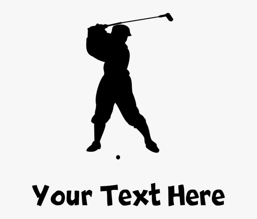 Golfer Silhouette Shot Glass - Custom Hockey Goalie Sticker, transparent png download