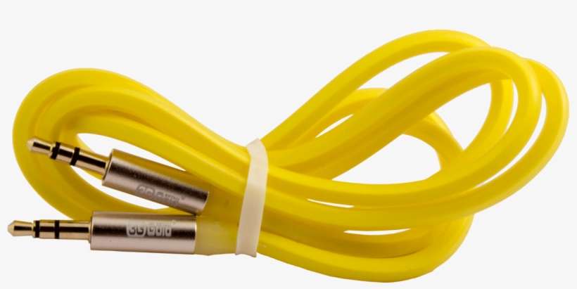 Aux Radium Cable - Gold, transparent png download