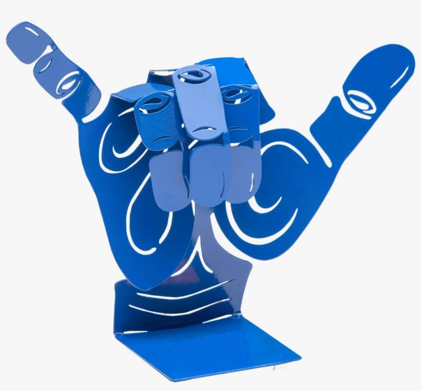 Hang Loose Shaka Hand Sign Metal Art - Art, transparent png download