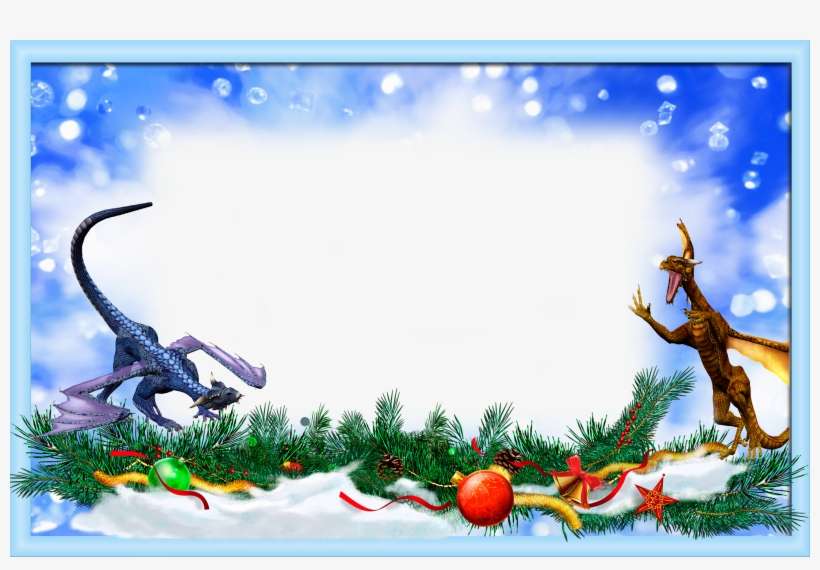 Photoshop Clipart Frames - Christmas Candles, transparent png download