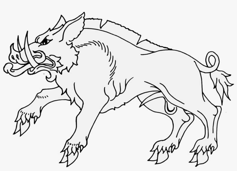 Boar Passant - Boar Heraldry, transparent png download